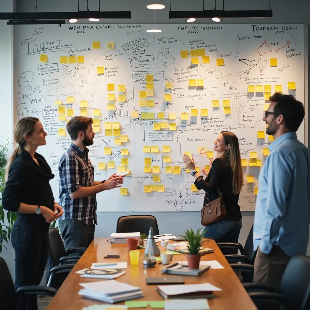 Session de brainstorming de l'équipe
