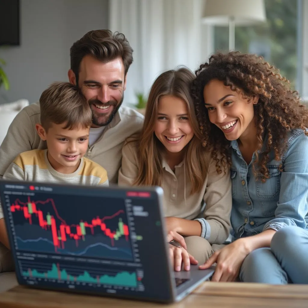 Famille utilisant FinanceAI ensemble