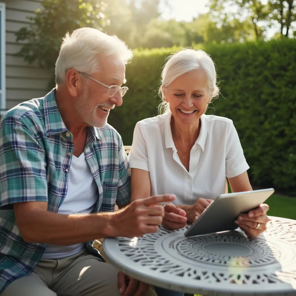 Retraité utilisant FinanceAI